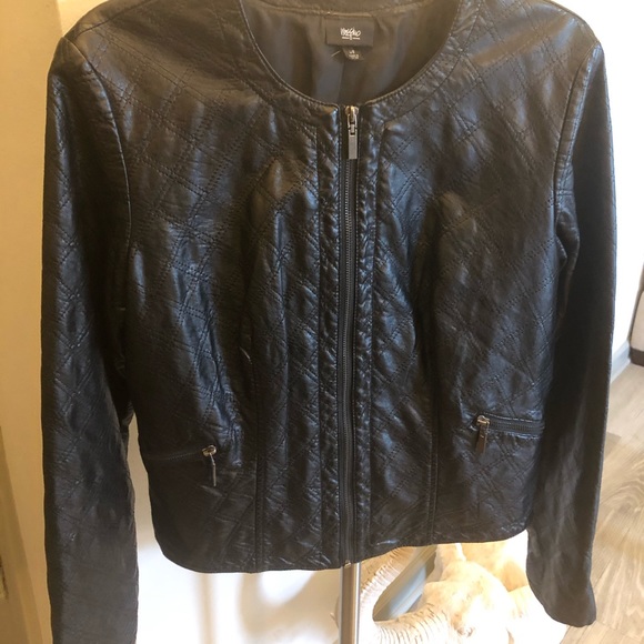Massimo Jackets & Blazers - 💜💜SOLD💜EUC black faux leather jacket, worn once